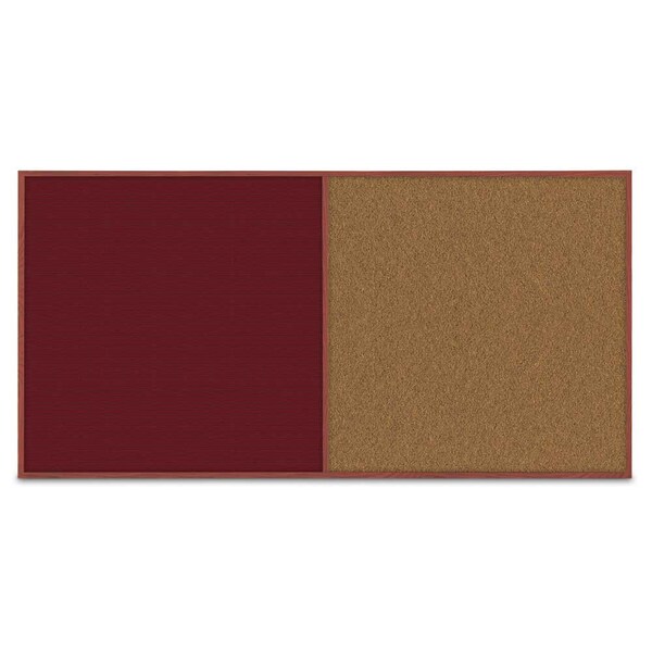 Enclosed Corkboard, 1 Door, 72"x48", 4" Fra, UV3419-SATIN-MEDGRY